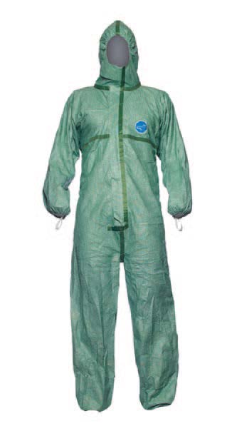 DuPont Tyvek Classic 600 Plus green coveralls